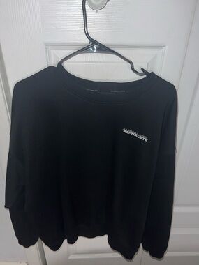 Alphalete Black Sweatshirt with Small White Logo